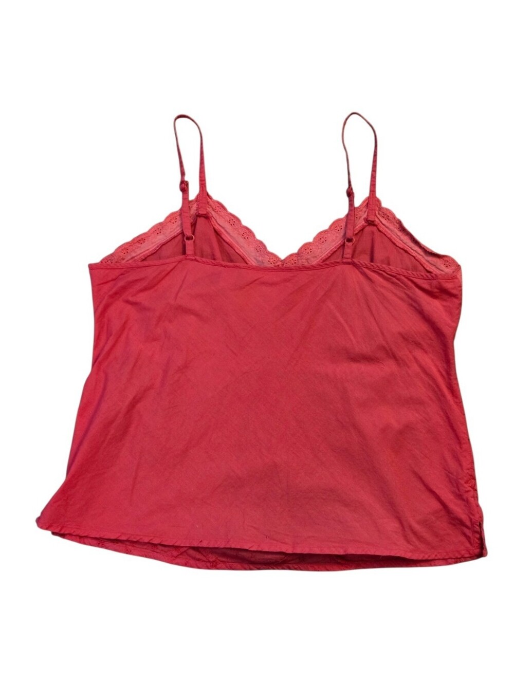 Vintage Y2K Gloria Vanderbilt Pink Eyelet Lace Camisole Top - Size XL - Picture 2 of 6